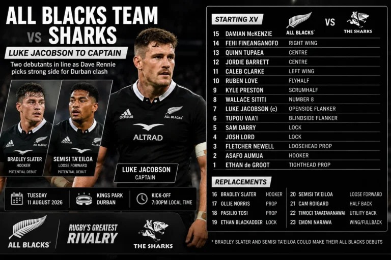 All Blacks Team vs Sharks