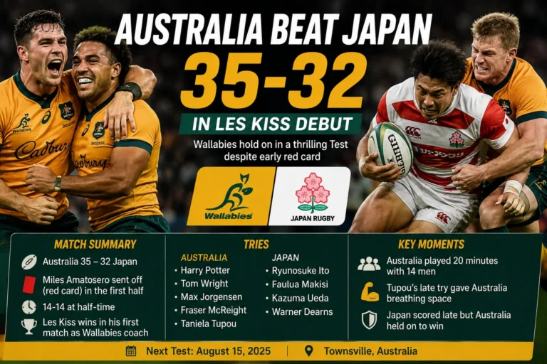 Australia Beat Japan 35-32