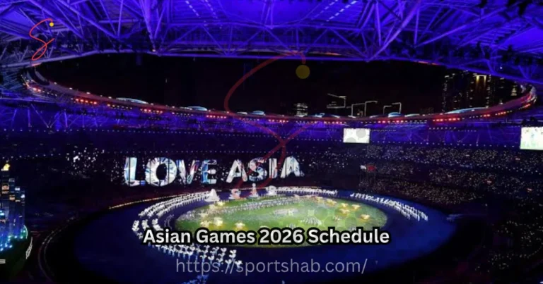 Asian Games 2026 schedule